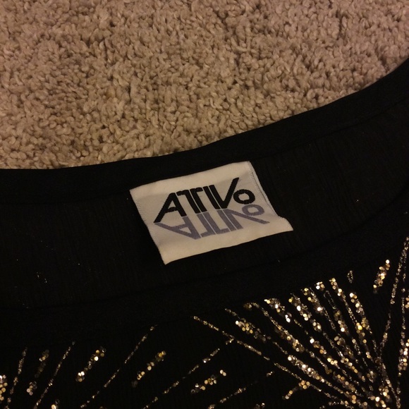 Vintage Attivo Gold Black Sheer Sparkle - Picture 4 of 7